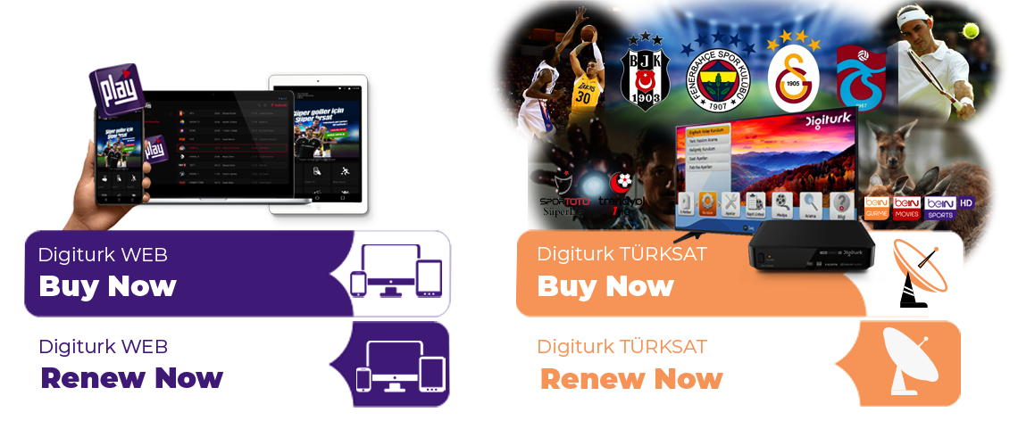 Digiturk web and satellite packages